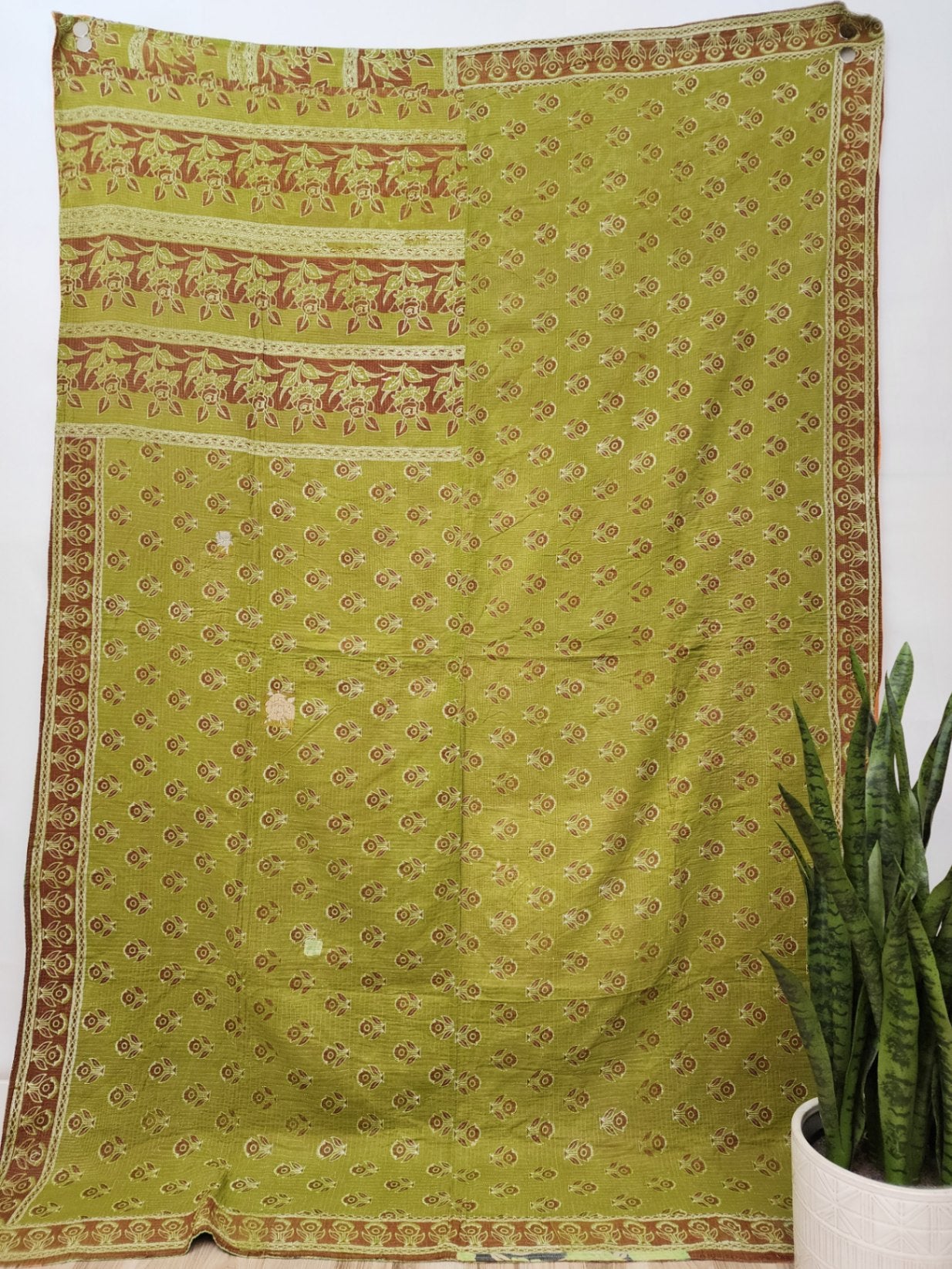 Vintage Village Kantha Quilt