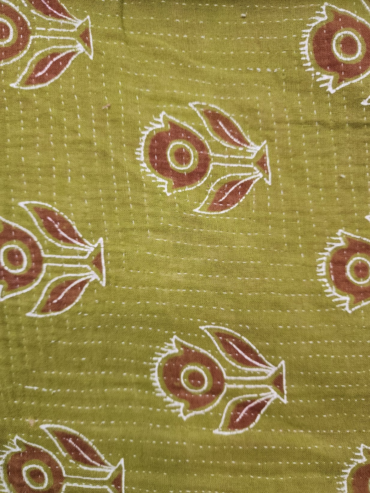 Vintage Village Kantha Quilt