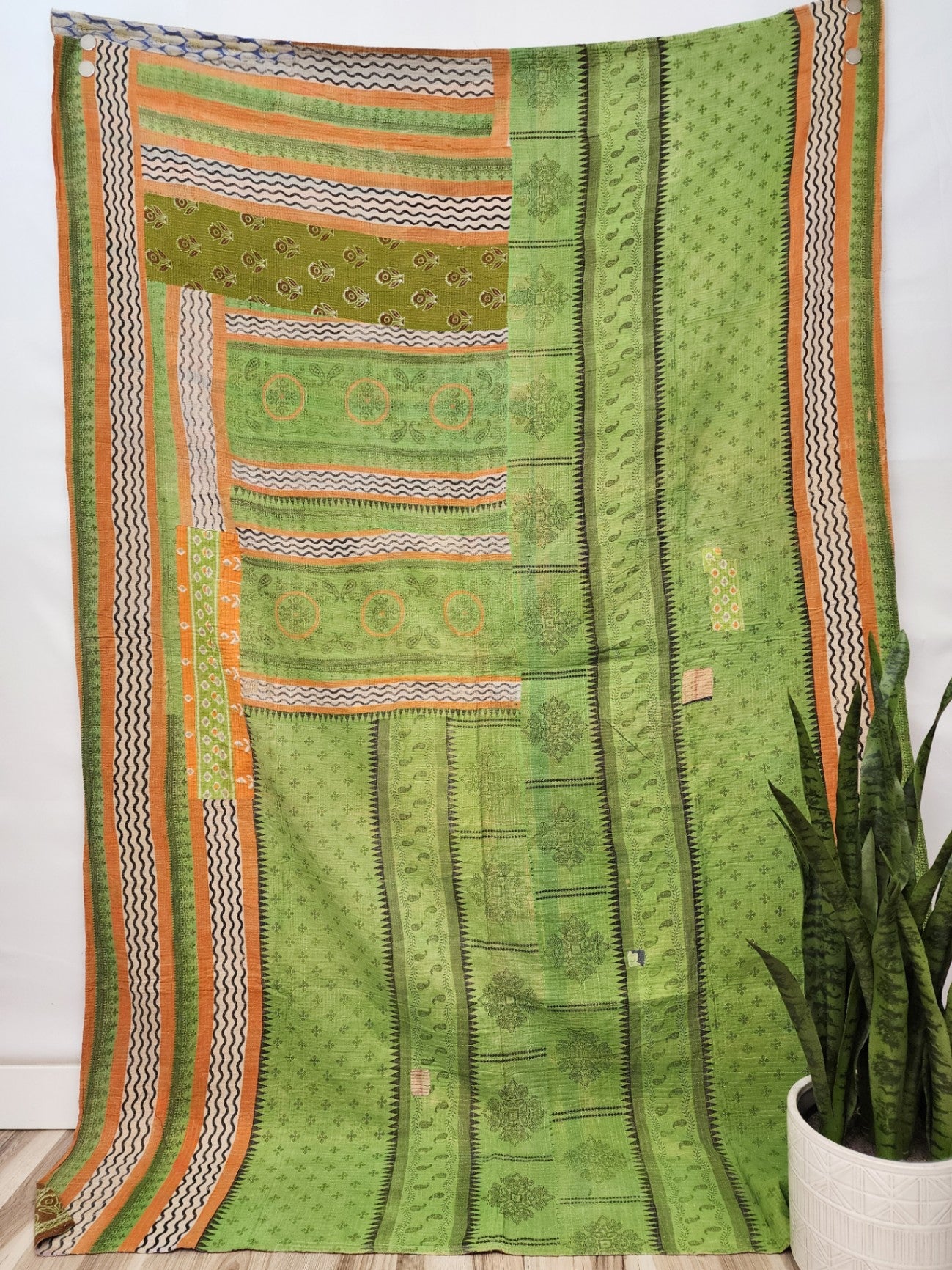 Vintage Village Kantha Quilt