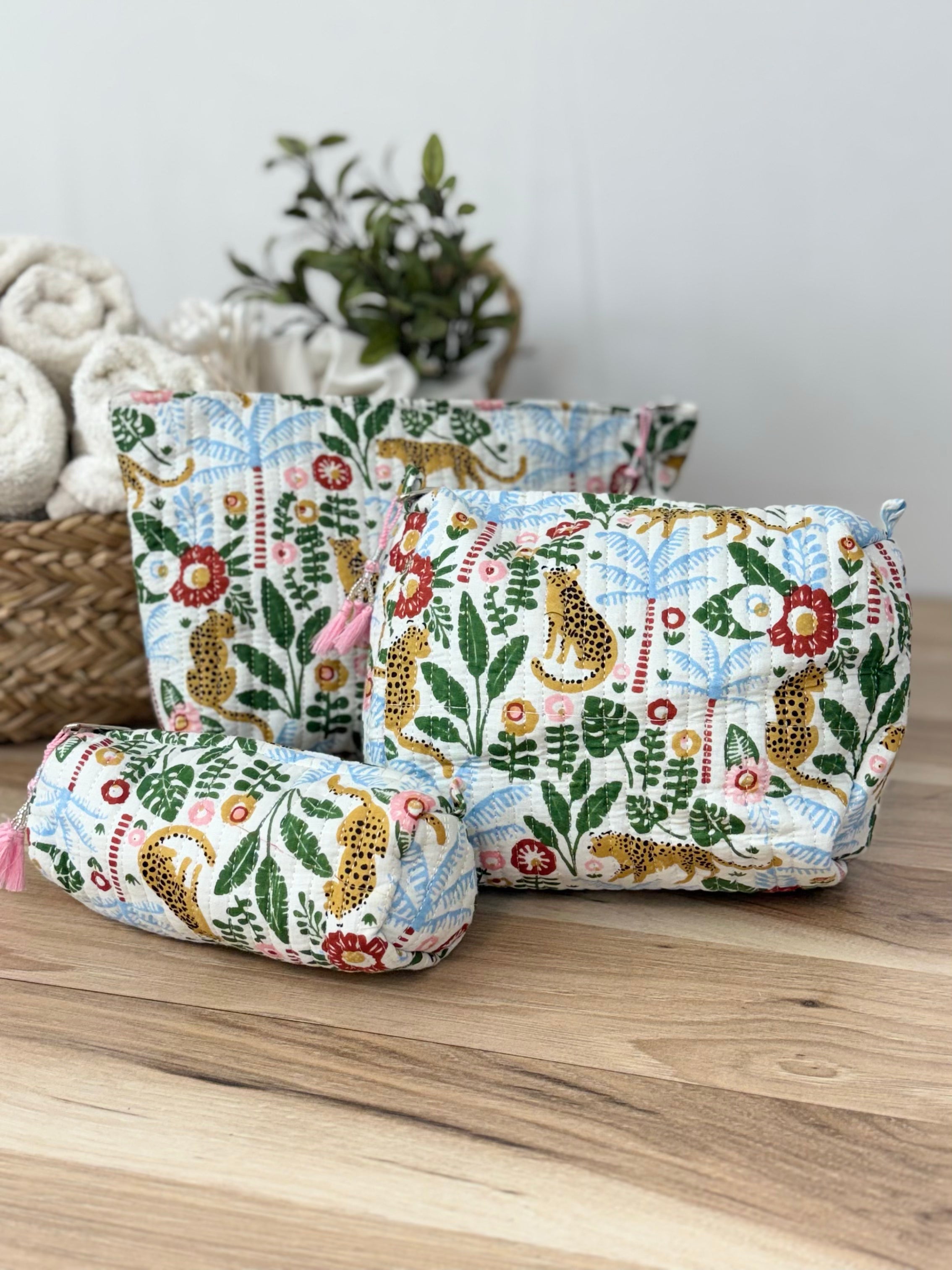 Lola Block Print Toiletry Set