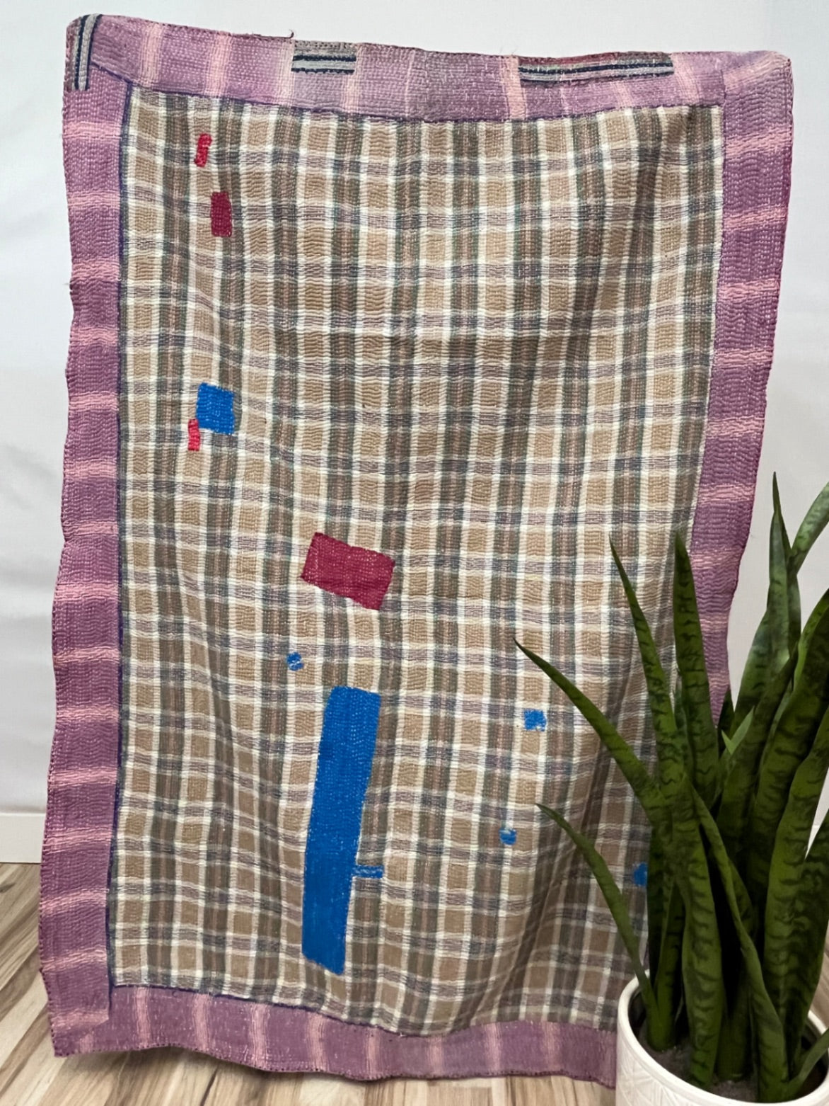 Vintage Village Kantha Quilt / Rug