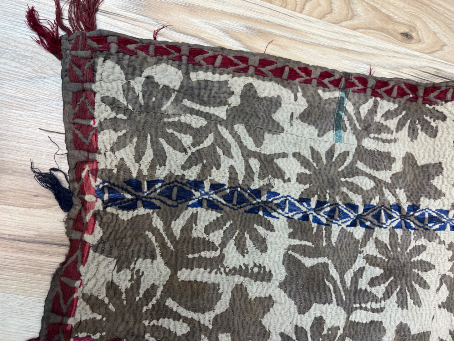 Vintage Village Kantha Quilt / Rug