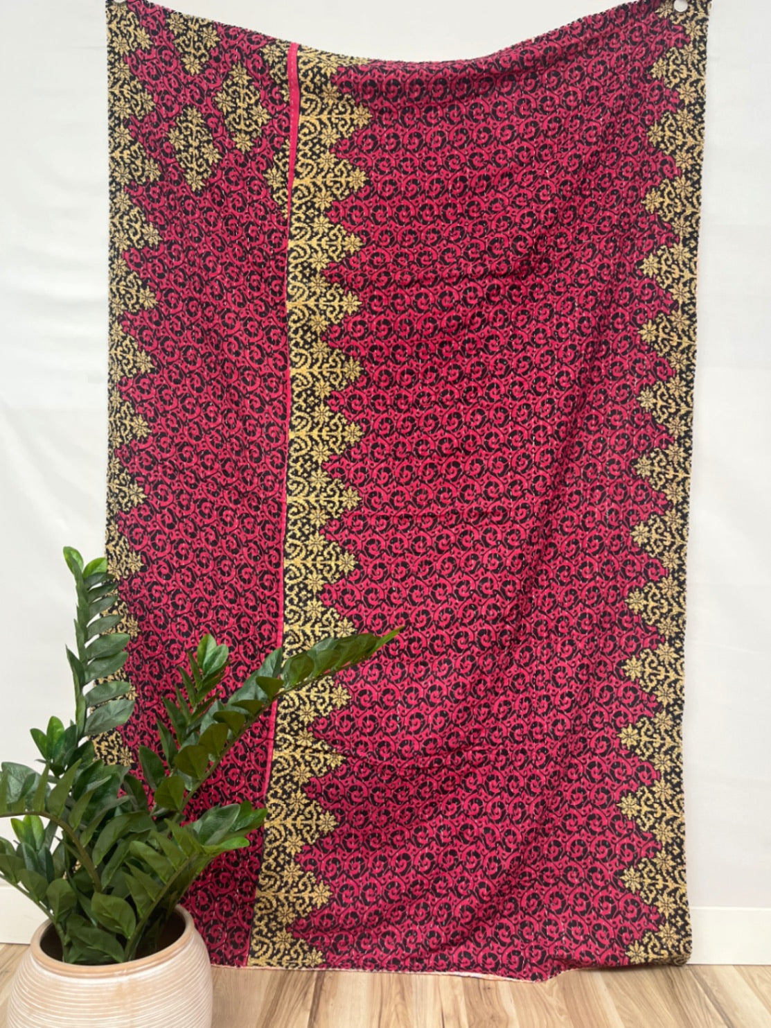 Twin Vintage Cotton Kantha Quilt