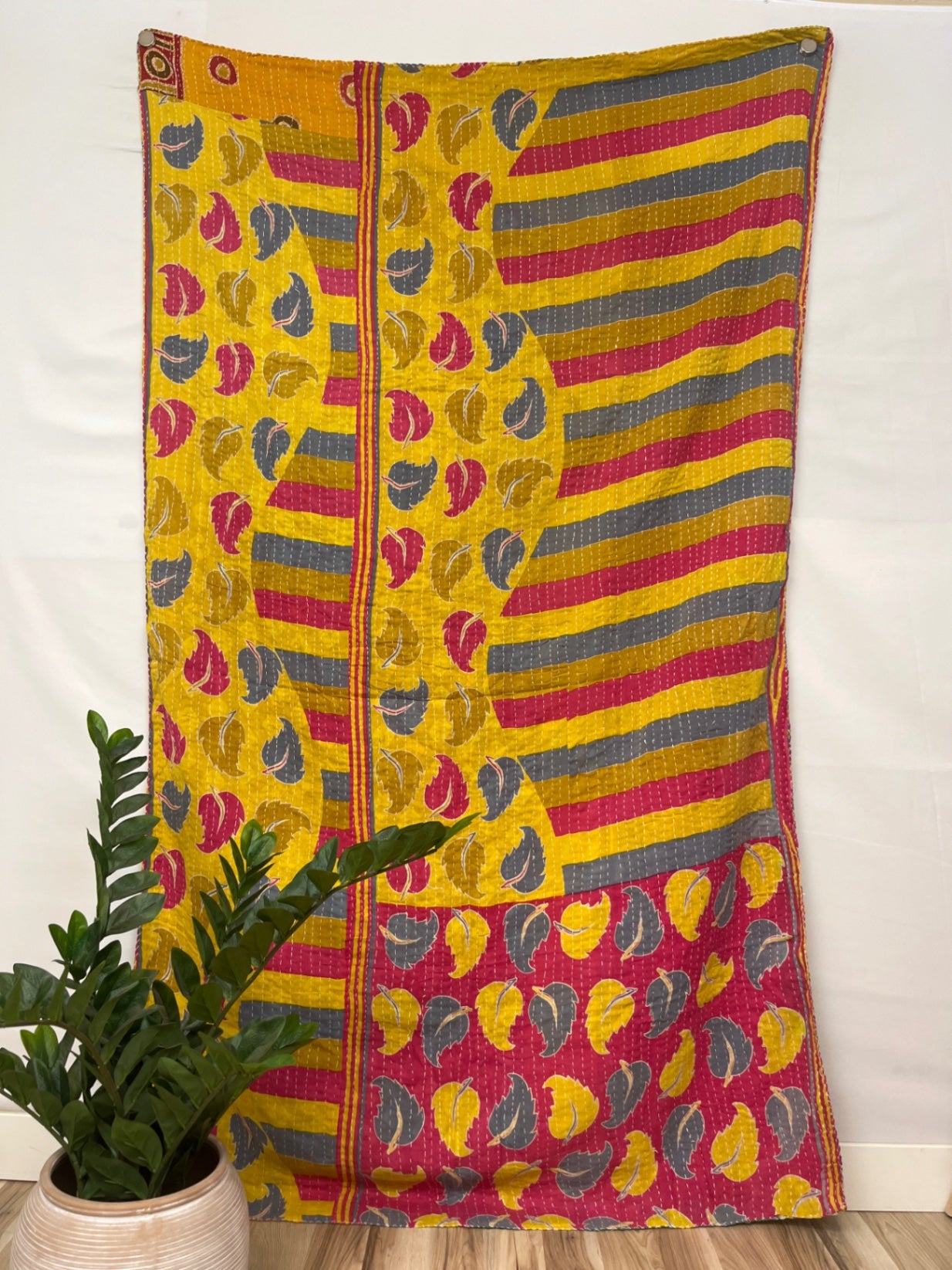 Twin Vintage Cotton Kantha Quilt