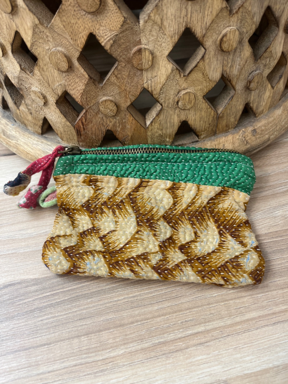 Small Vintage Kantha Pouch