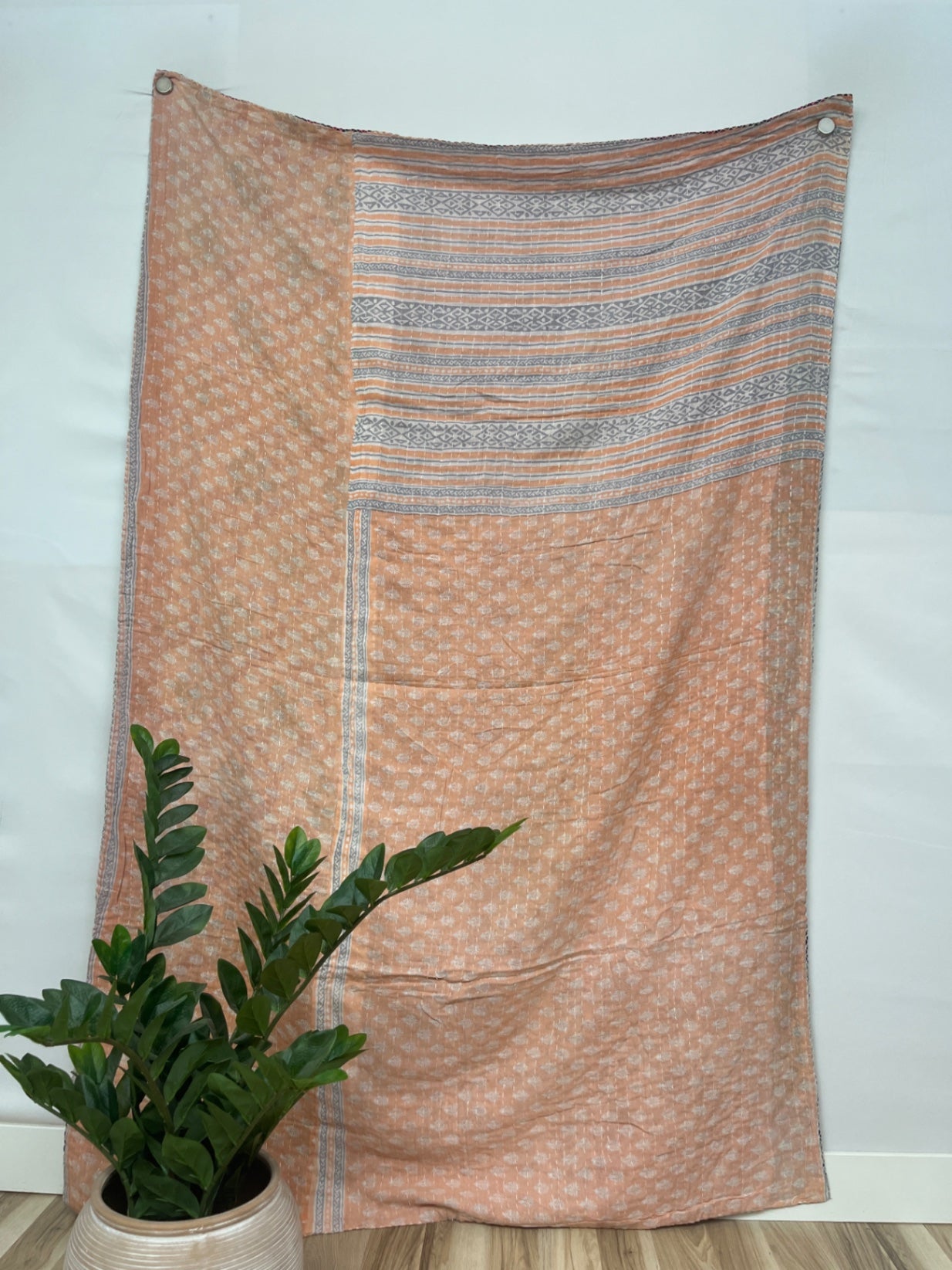 Twin Vintage Cotton Kantha Quilt