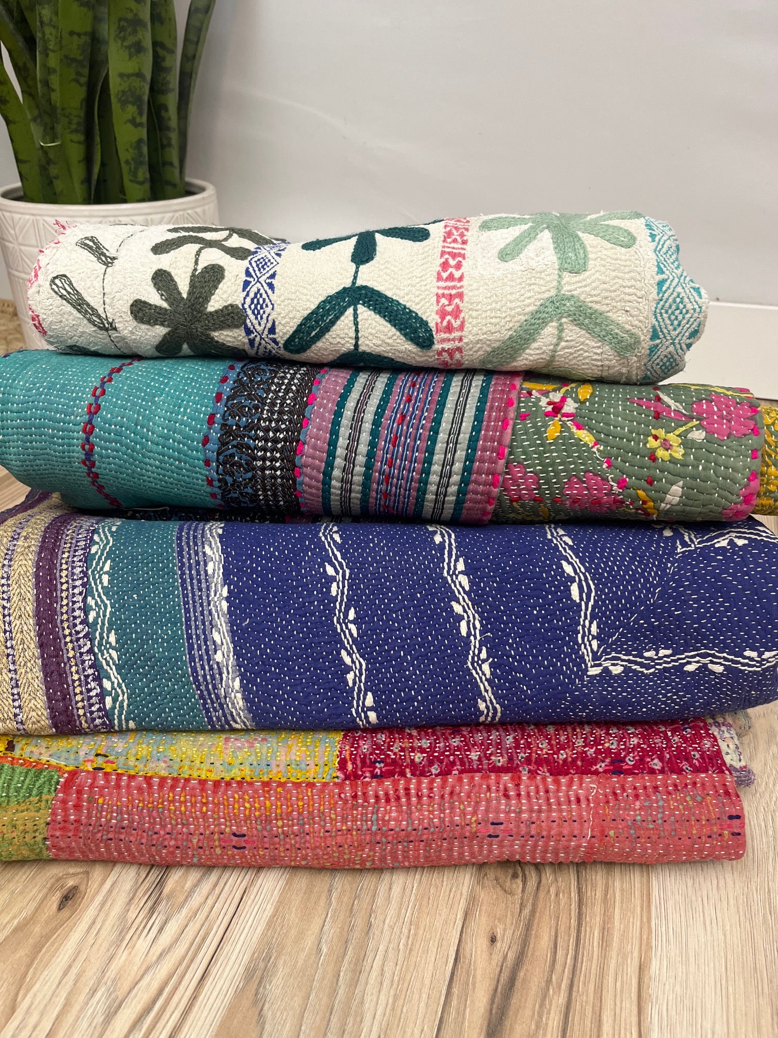 Vintage Village Kantha Quilts