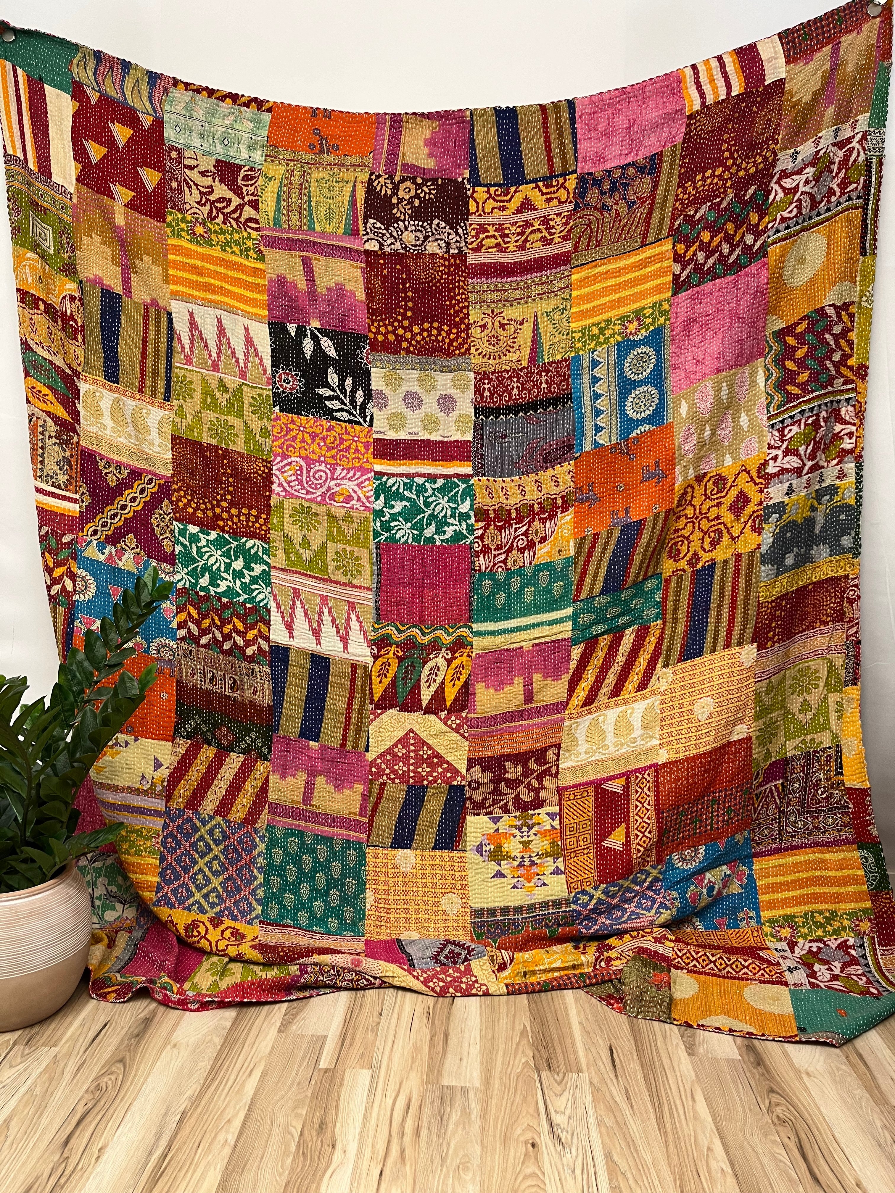 Patchwork Cotton Kantha Quilts