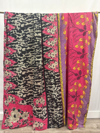 Queen Vintage Cotton Kantha Quilt