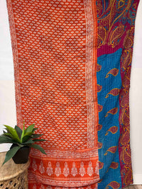 Vintage Cotton Kantha Quilt - Twin