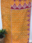 Vintage Cotton Kantha Quilt - Twin