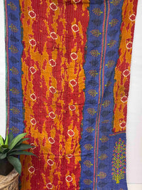 Vintage Cotton Kantha Quilt - Twin