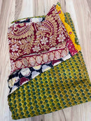 Vintage Cotton Kantha Quilt - Twin