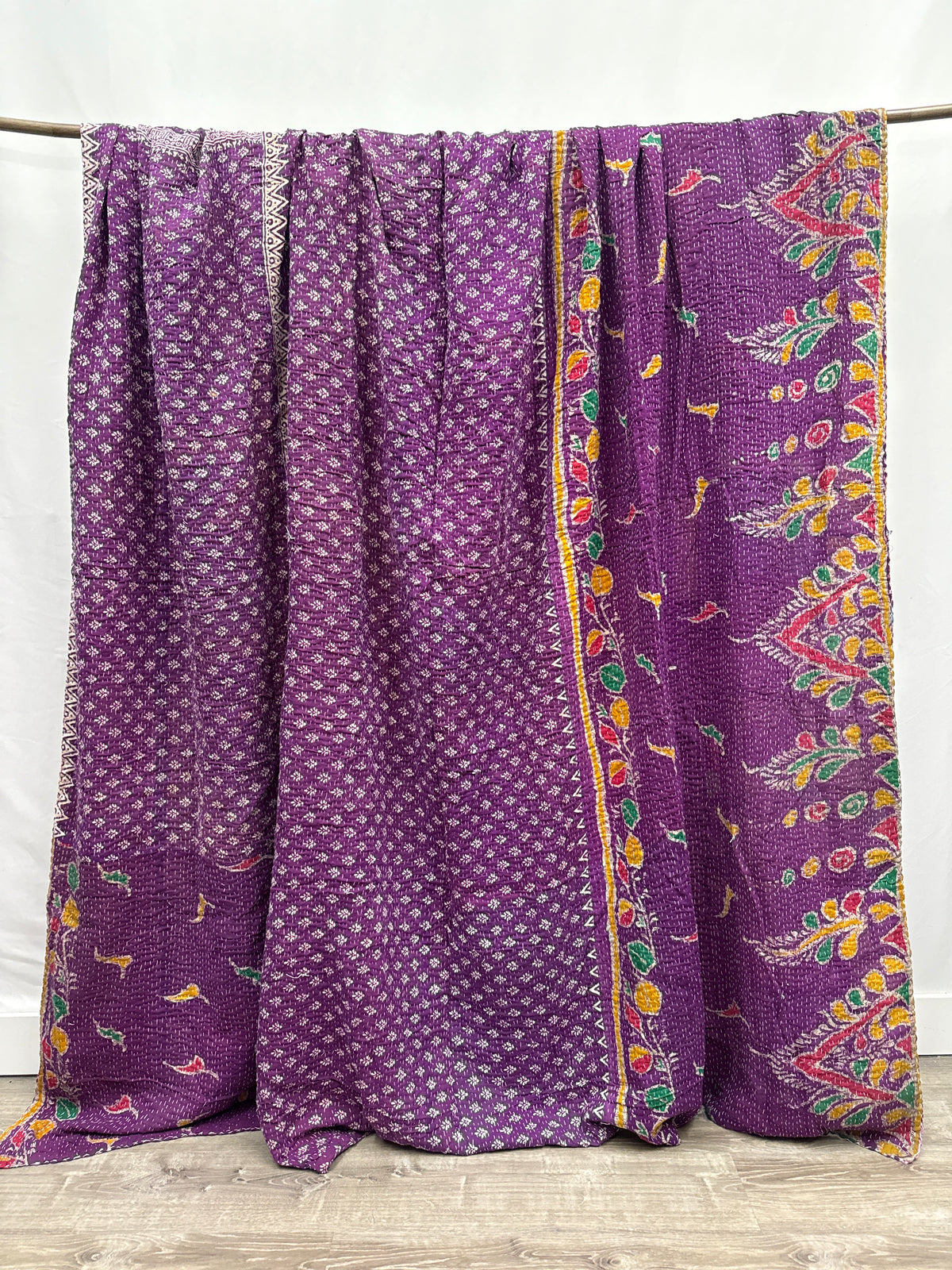 Patchwork Cotton Kantha Quilt King
