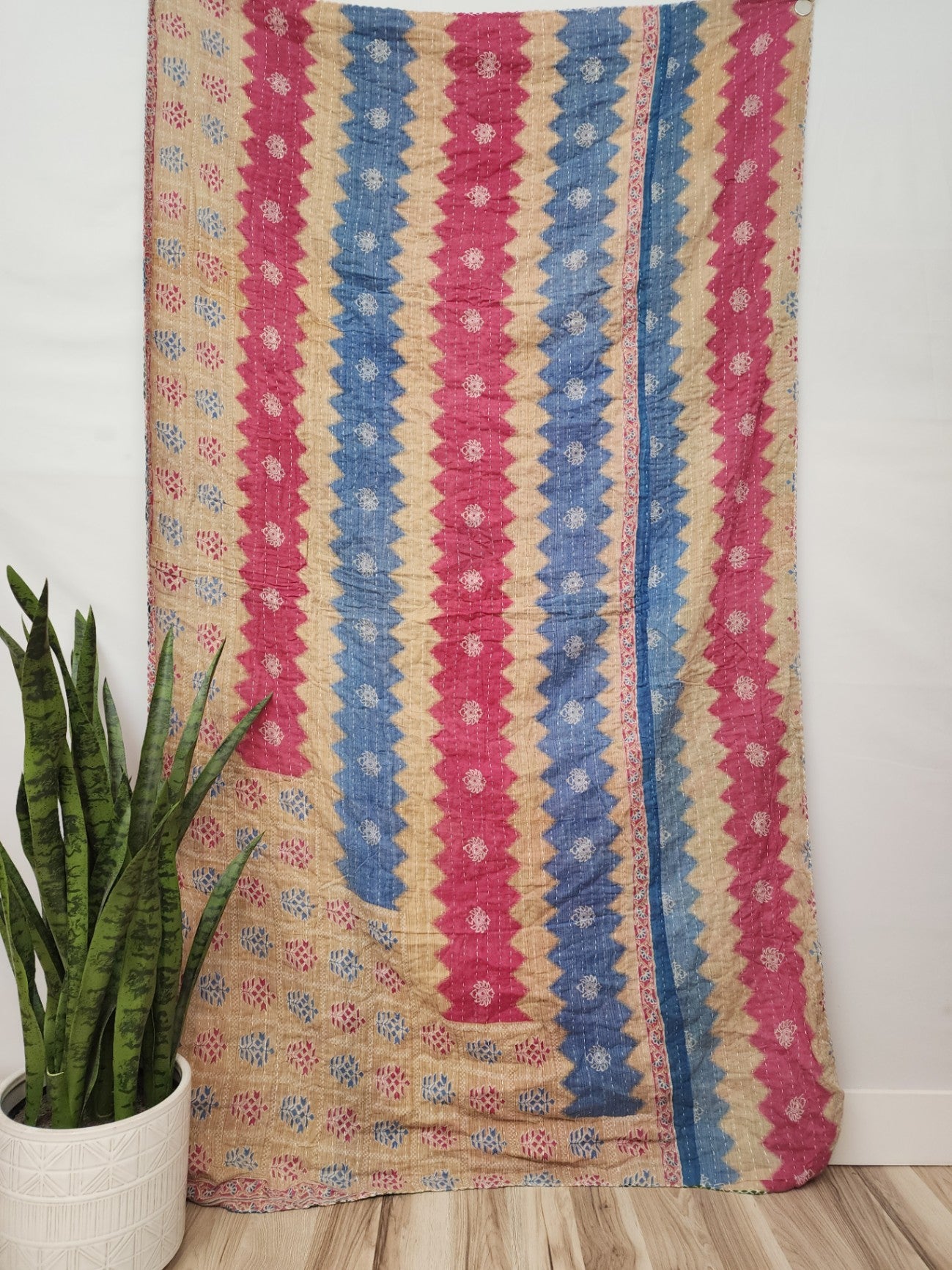 Vintage Cotton Kantha Quilt