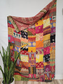 Patchwork Vintage Cotton Kantha Quilt - Twin