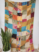 Patchwork Vintage Cotton Kantha Quilt - Twin