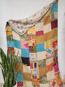 Patchwork Vintage Cotton Kantha Quilt - Twin