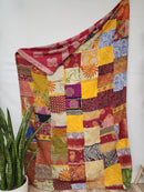 Patchwork Vintage Cotton Kantha Quilt - Twin