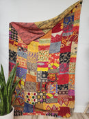 Patchwork Vintage Cotton Kantha Quilt - Twin