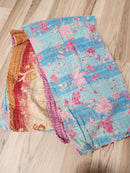 Vintage Cotton Kantha Quilt - Twin