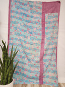 Vintage Cotton Kantha Quilt - Twin