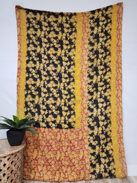 Vintage Cotton Kantha Quilt - Twin