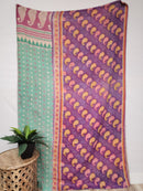 Vintage Cotton Kantha Quilt - Twin