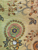 Vintage Village Kantha Quilt / Rug