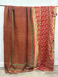 King Vintage Cotton Kantha Quilt