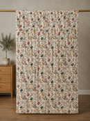 Wildflower Field Block Print Cotton Kantha Quilt
