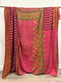 Patchwork Cotton Kantha Quilt King