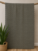 Rajani Leaves Block Print Cotton Kantha Quilt