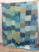 Patchwork Vintage Cotton Kantha Quilt - Queen
