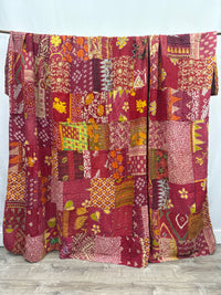 Patchwork Cotton Kantha Quilt King