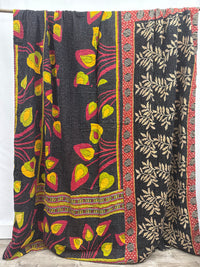 Queen Vintage Cotton Kantha Quilt