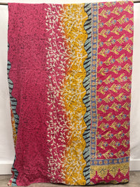 Queen Vintage Cotton Kantha Quilt