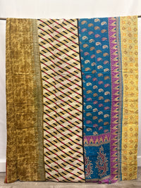 Queen Vintage Cotton Kantha Quilt