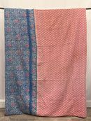 Queen Vintage Cotton Kantha Quilt
