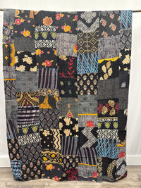 Patchwork Vintage Cotton Kantha Quilt - Queen