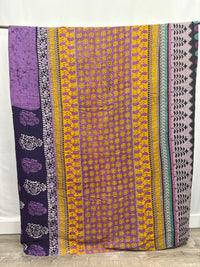 Queen Vintage Cotton Kantha Quilt