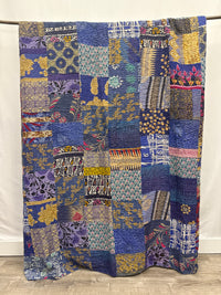 Patchwork Vintage Cotton Kantha Quilt - Queen