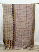Patchwork Vintage Cotton Kantha Quilt - Queen