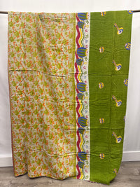 Queen Vintage Cotton Kantha Quilt