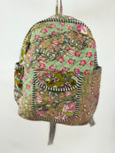 Green Quilted Backpack