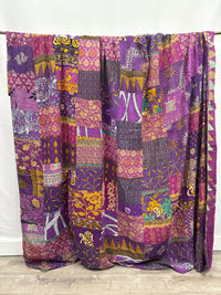 Patchwork Cotton Kantha Quilt King