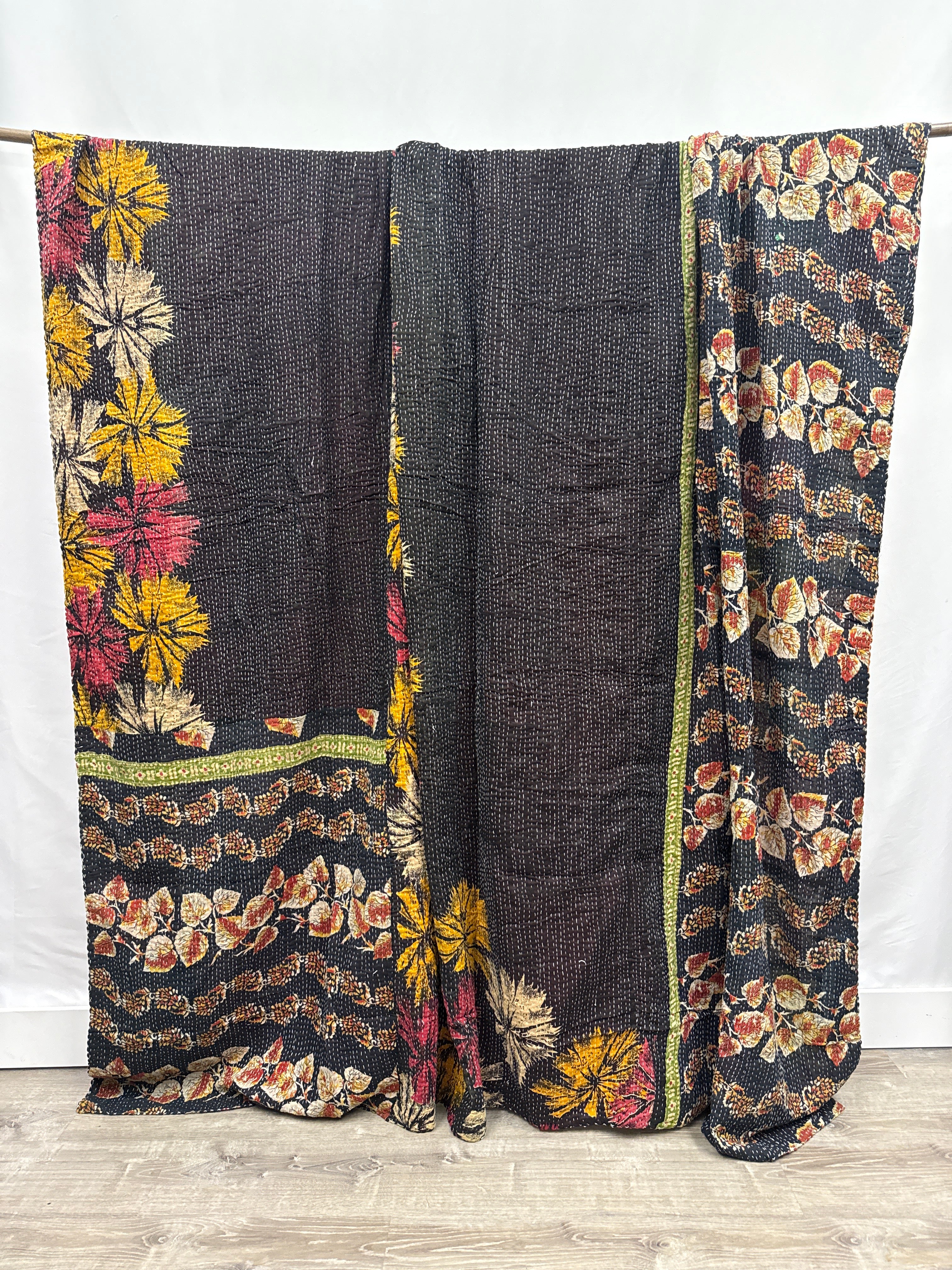 Patchwork Cotton Kantha Quilt King
