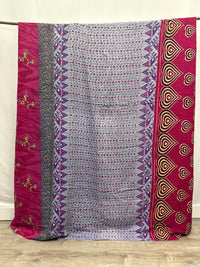 Queen Vintage Cotton Kantha Quilt