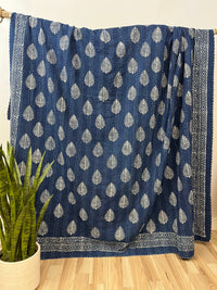 Block Print Cotton Kantha Quilt