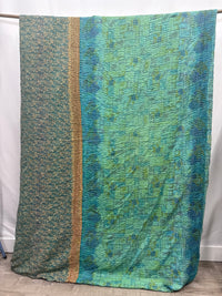 Patchwork Vintage Cotton Kantha Quilt - Queen